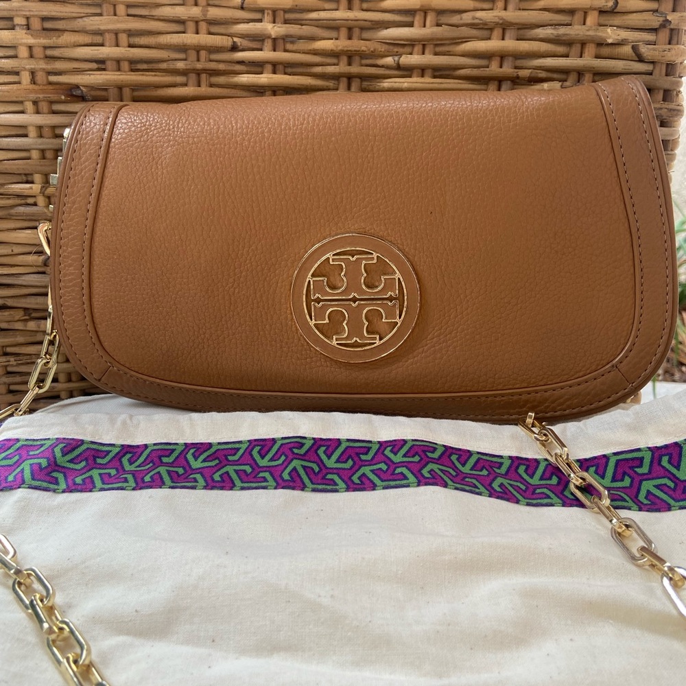 Tory Burch Brown Leather Crossbody Bag